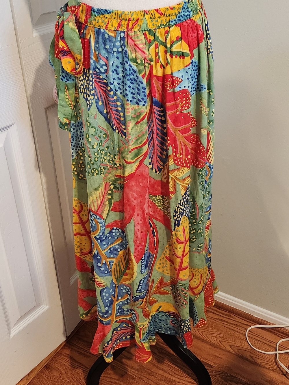 Colorful Wrap Up Maxi Skirt